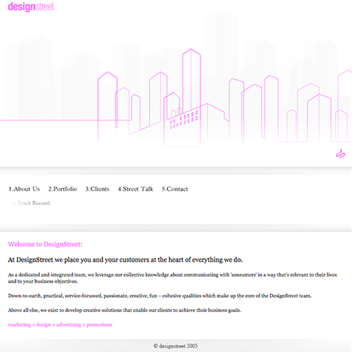 DesignStreet-2005 Designstreet Website 2005